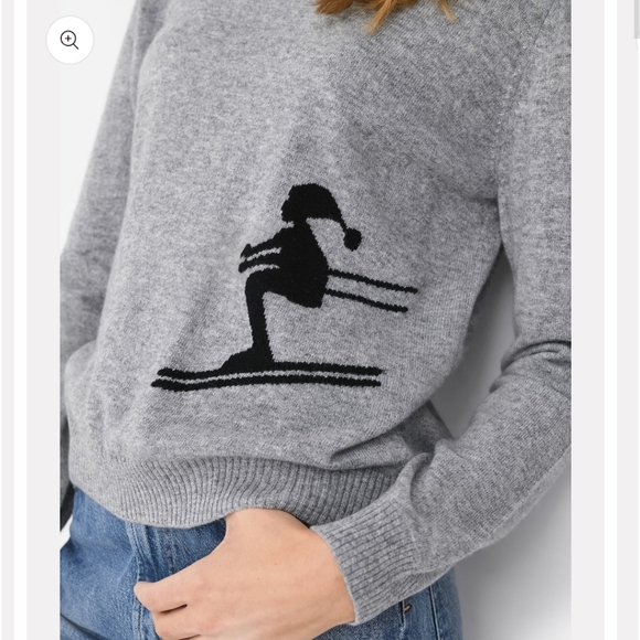 JUMPER1234 Cashmere Ski Sweater Riverstone Black NWT Size 4 - Picture 2 of 11